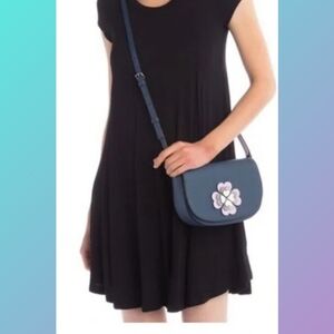 NWOT Kate Spade Reiley Spade Flower Applique Crossbody Lesther Bag